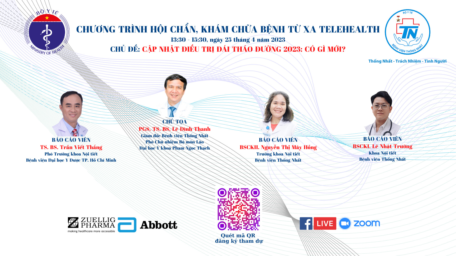 CHƯƠNG TRÌNH HỘI CHẨN KHÁM CHỮA BỆNH TỪ XA TELEHEALTH VỚI CHỦ ĐỀ: “CẬP NHẬT ĐIỀU TRỊ ĐÁI THÁO ĐƯỜNG 2023: CÓ GÌ MỚI?”